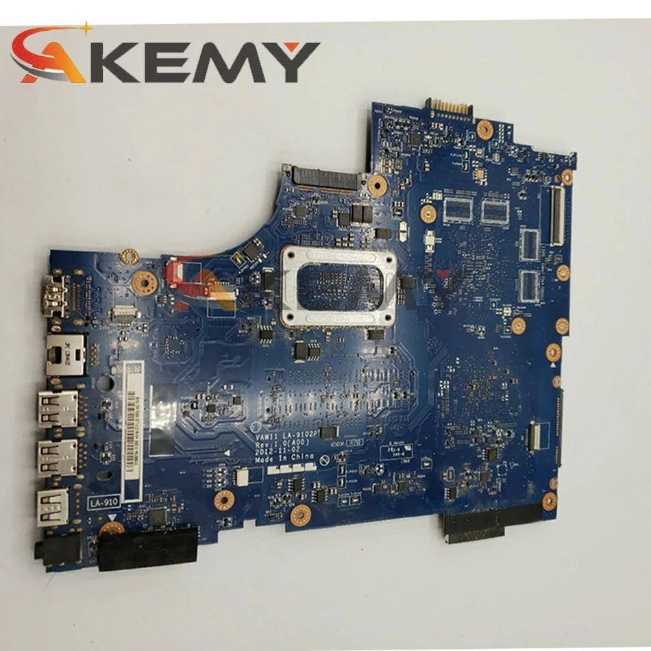 Оригинальная материнская плата для ноутбука Dell Inspiron 17R 3721 5721 I7-3537U CN-0N9G7X 0N9G7X VAW11