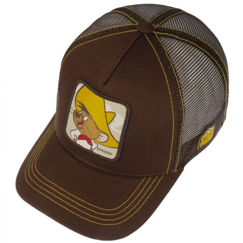 Летняя бейсболка из сетчатой ткани с мультяшным принтом