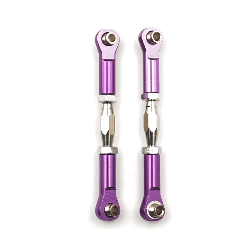 

2pcs HSP 94111 / 94188 RC Car Upgrade Aluminium Alloy Machined Steering Rod RC Linkage Servo Rod Replacement Accessory