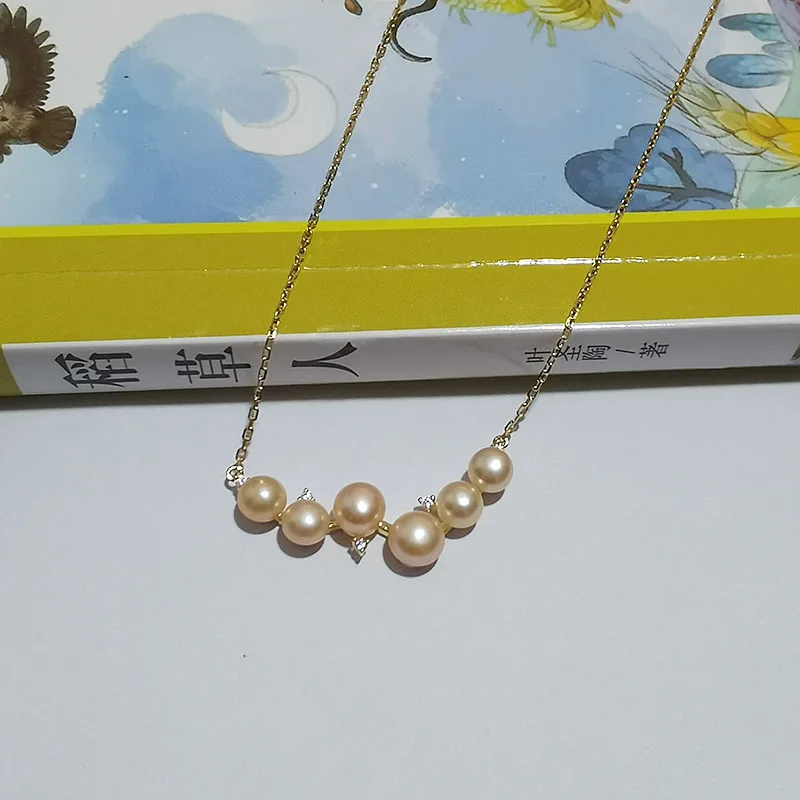 MeiBaPJ настоящий пресноводный жемчуг модное ожерелье с кулоном из серебра 925 пробы