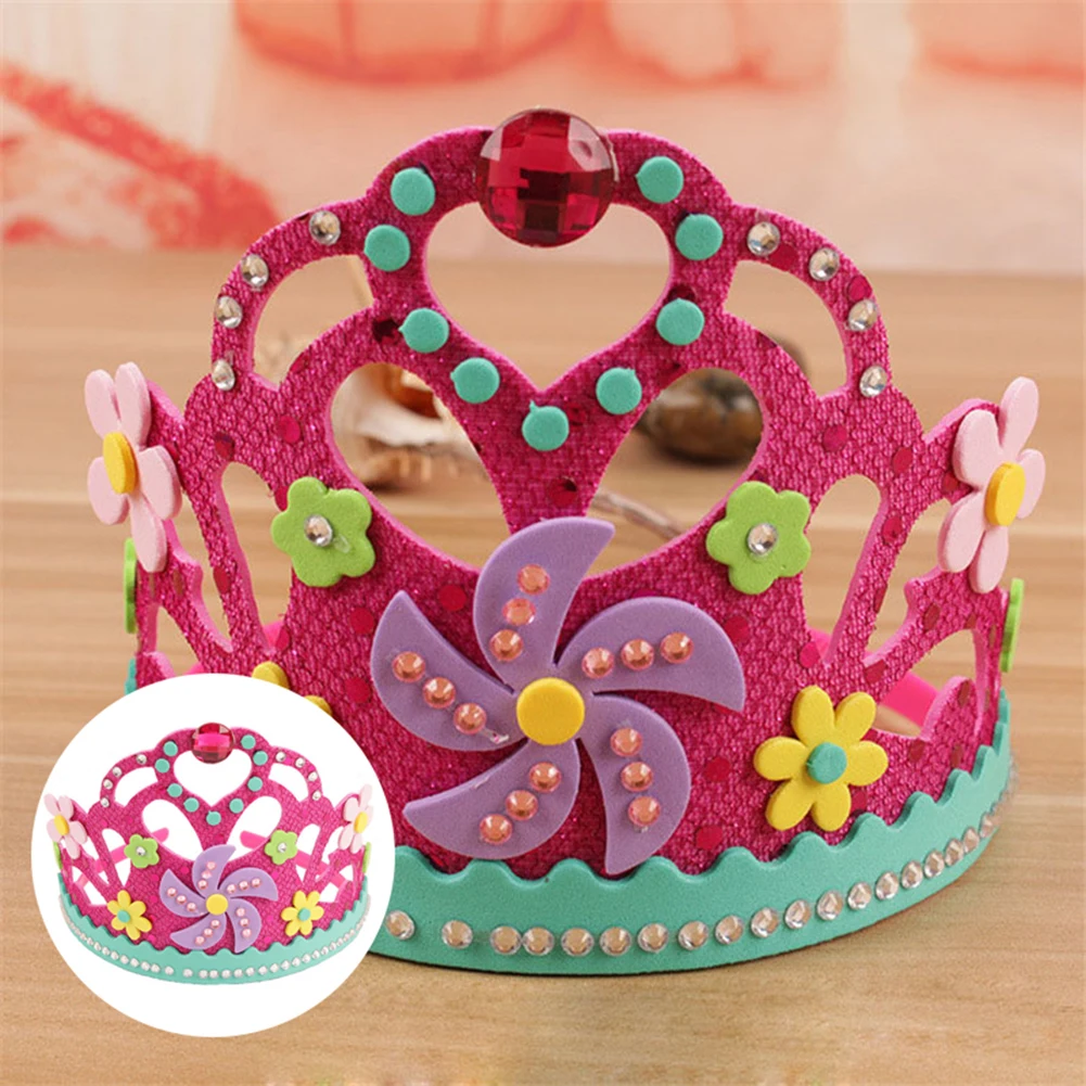 Детская игра Сделай Сам игрушечная корона цветы Звезды EVA пена бумага с блестками
