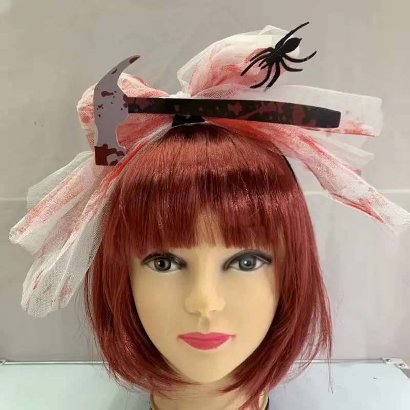 

1PC Halloween Costume Party Blood Gauze Headband Hair Accessories Performance Headwear Cosplay Props Party Masquerade