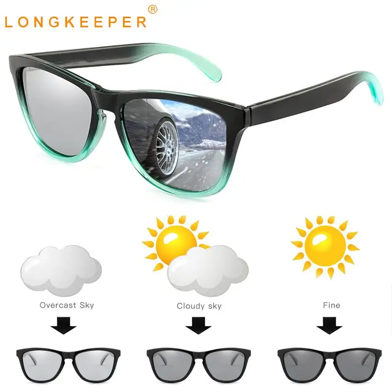 Поляризованные фотохромные солнцезащитные очки LongKeeper 2020 мужские и женские