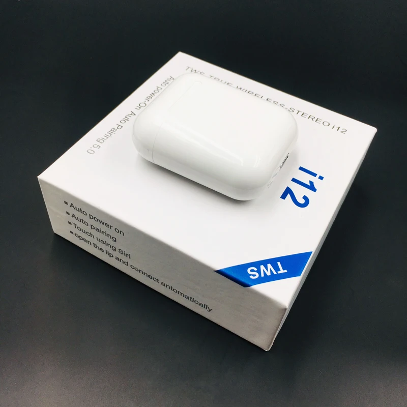 I12 TWS беспроводные головные телефоны Tws V5.0 Bluetooth наушники сенсорная Спортивная