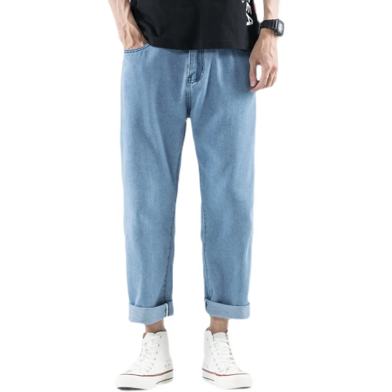 

Popular 2021 Casual Wide leg Oversize Cargo Denim Boy Baggy Jeans For Men Overalls Boys Man Pants