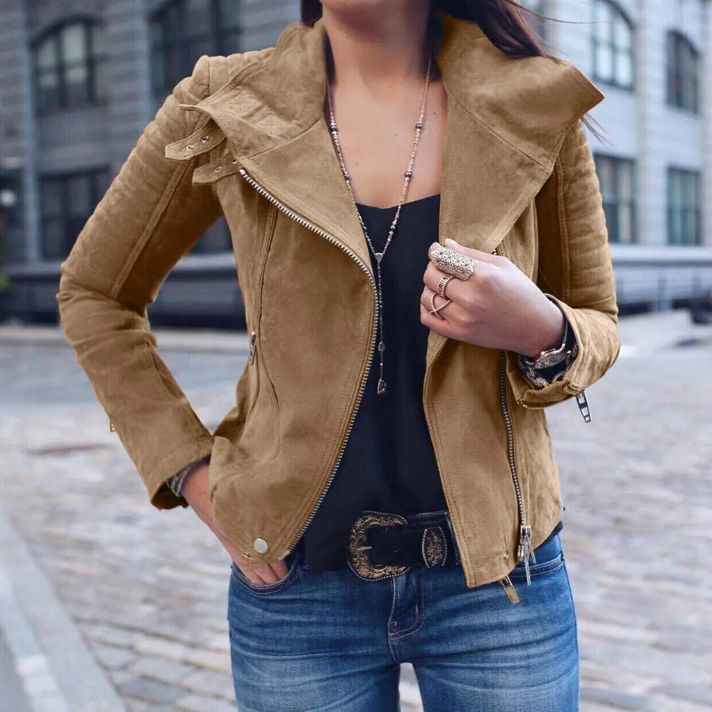 Женская Повседневная куртка бомбер на молнии с заклепками|Женские куртки| |