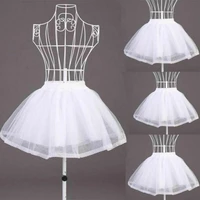 double layers solid color short tulle petticoats elastic waist for wedding dress 2022