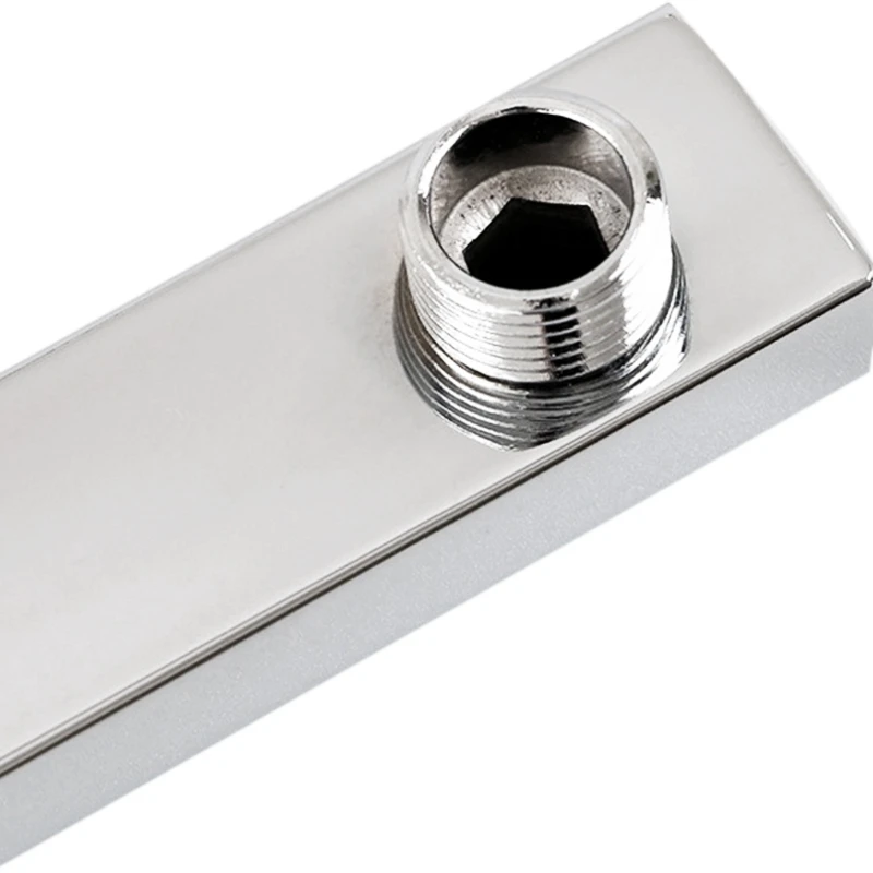 

40 Cm Square Shower Arm Extension Arm Wall Mount For Rain Shower Head Shower Rod Rainfall Shower Head Arm Chrome