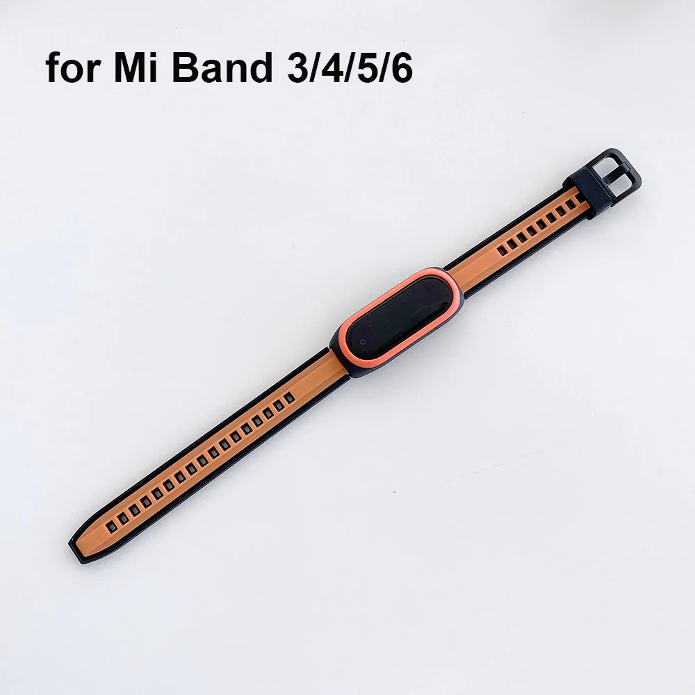 

Brown Strap for Mi Band 5/ XiaoMi Band 6 Watchband Replacement Silicone Wristband Accessories for Mi Band 3/4/5/6 Bracelet New
