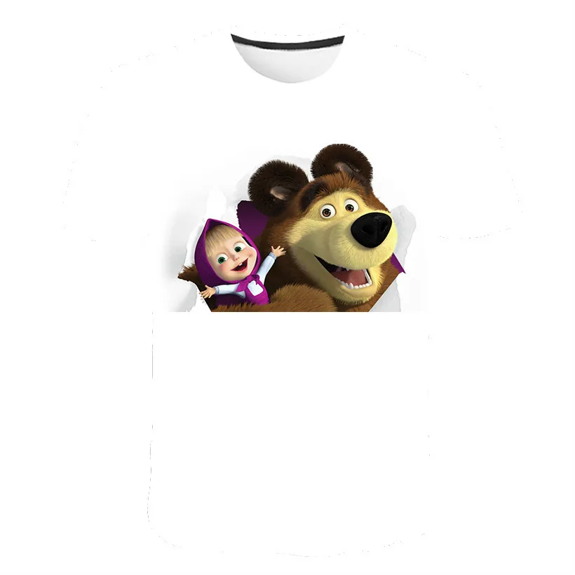 

2021 Martha's 3D printed T-shirt girls and boys children's personalized cartoon printed summer new fashion children's wear
