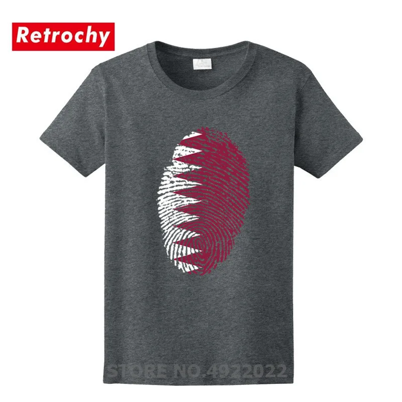 Футболка с флагом Катара футболка со сканером отпечатков пальцев стильные