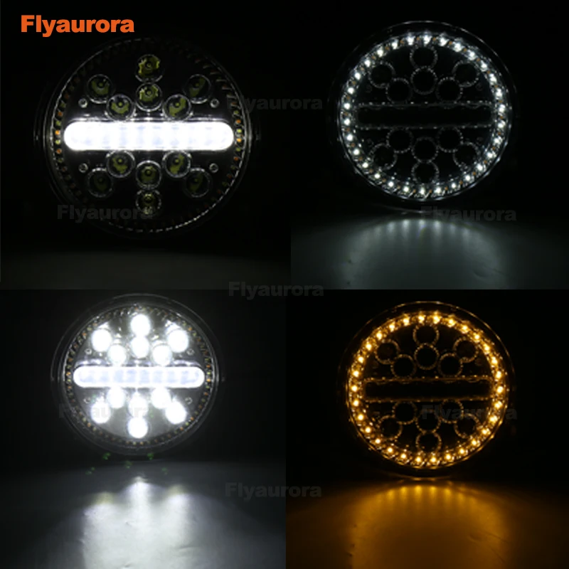 2 шт 7 дюймов светодиодные фары &quotфара мотоцикла светодиодный задний фонарь с DRL