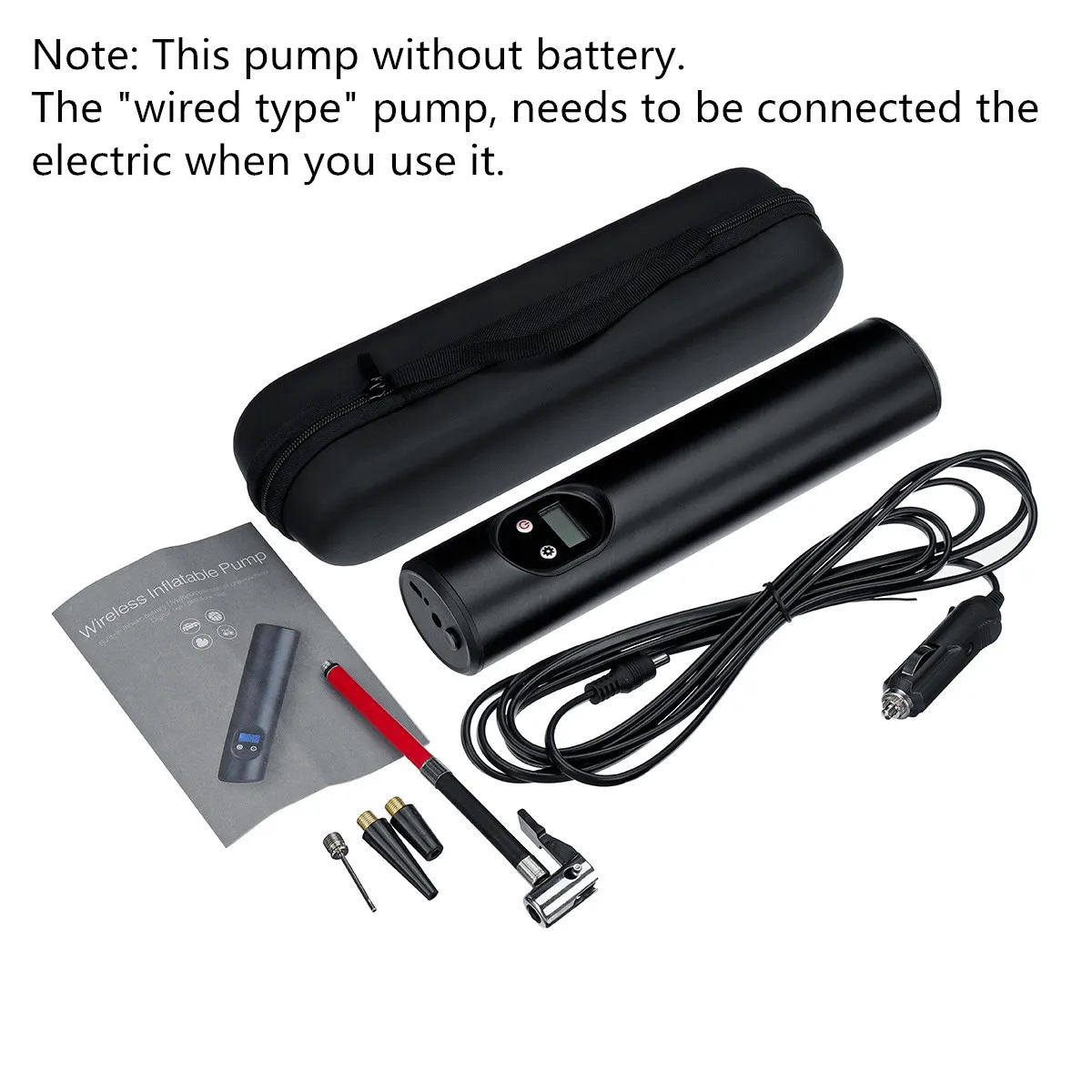 Wired Type Беспроводной 3000 мА/ч, 35L/мин Портативный воздушный компрессор 12V 150 фунтов/кв. дюйм шин зарядка через usb велосипед езде на велосипеде, мотоцикле, с светодиодный - Название цвета: Wired Type
