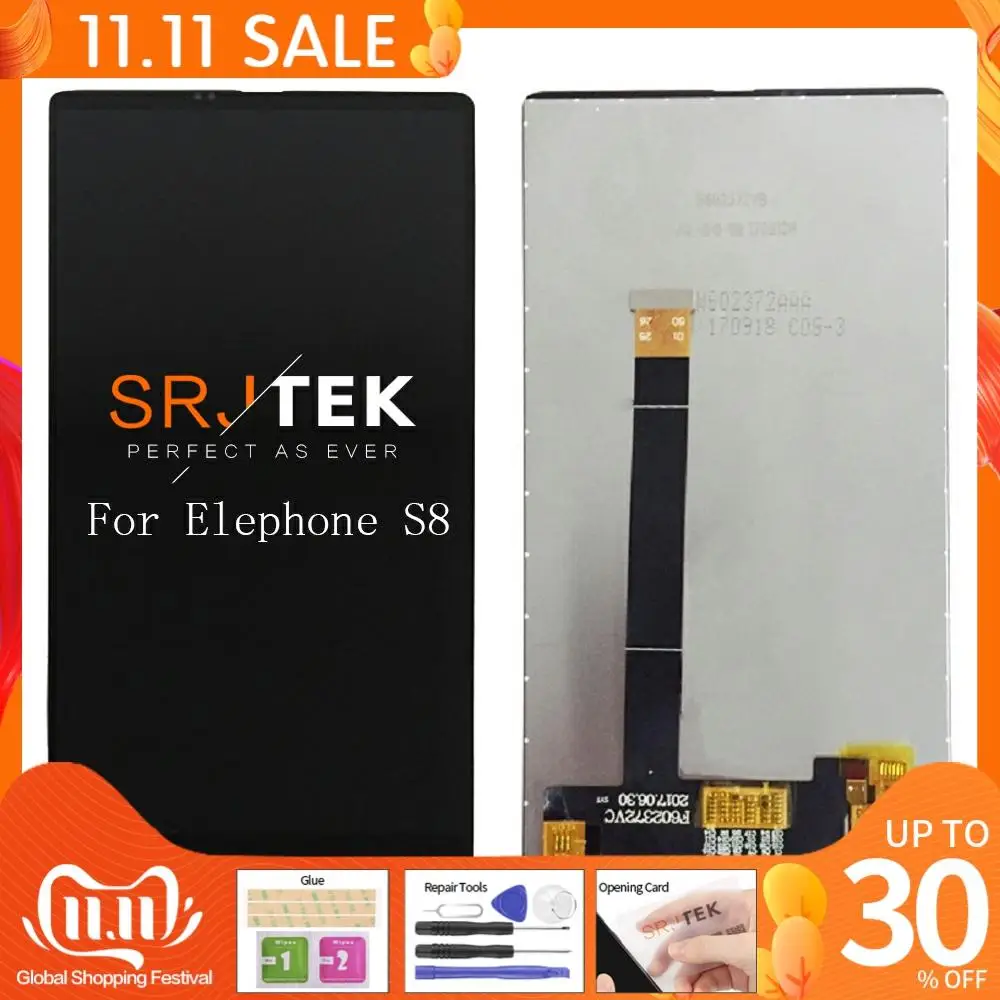 

6" LCD For Elephone S8 Display Touch Screen Digitizer Assembly 100% Tested for Eelephone S 8 LCD Glass Panel Replacement Parts
