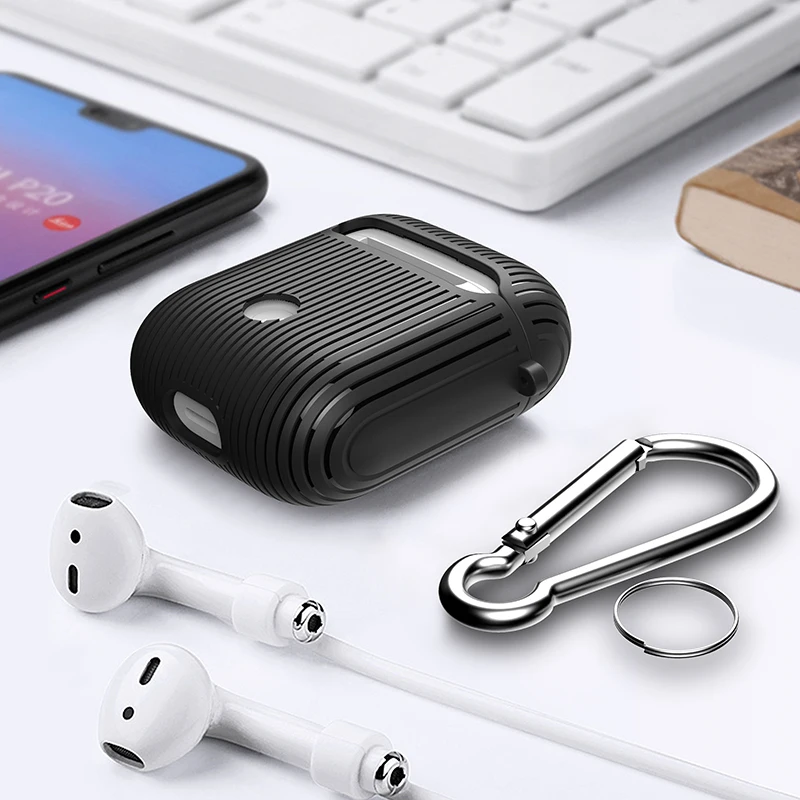 Новый Полосатый силиконовый чехол для Apple Airpods аксессуары наушников беспроводные