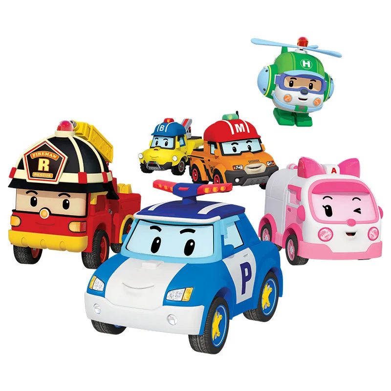 26 Styles Korea Kid Toys Robocar Poli Anba Roy Haley Cartoon Anime Metal Car Model Action Figures For Children Gift | Игрушки и хобби