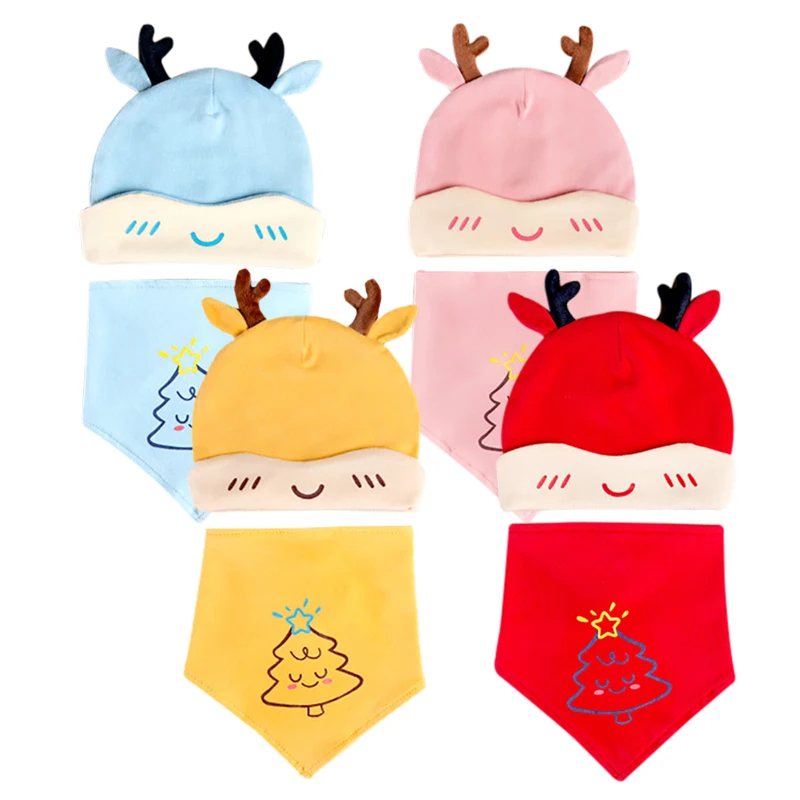 Детский комплект из 2 предметов шапка и шарф Осень зима теплые шапки для