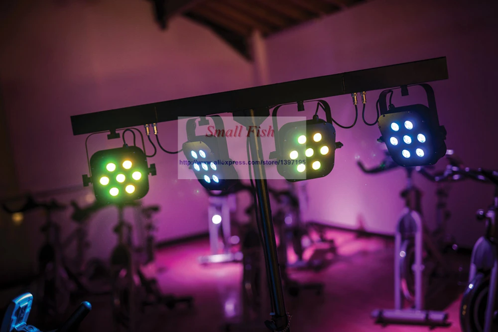 2 xbags led par комплекты 4x7x10W 4in1 RGBW led тонкий плоский par Светильник s комплект с светильник стенд DMX стробоскоп вечерние лазерное сценическое клуб светильник Инж