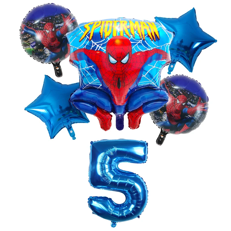 Воздушные шары Spider Superhero Man Foil Balloons Air Globos Avengers для детского праздника 1, 2, 3, 4, 5 лет, украшение для дня рождения и вечеринки, игрушка для детей на Baby Shower.
