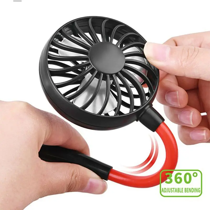 Hands-free Шея группа Hands-Free Висячие USB Перезаряжаемый двойной вентилятор мини воздушный охладитель летний портативный