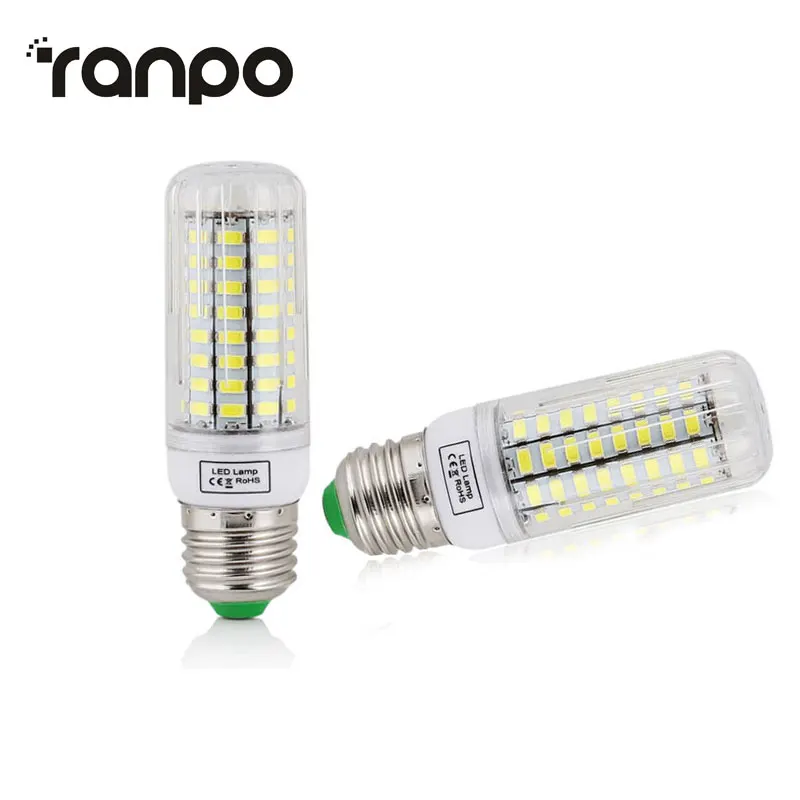 

E27 E14 Lamp Blub 220V Ultra Bright 5730 SMD Corn Light 24-165LEDs Lamparas Chandelier Candle Lighting for Home Warm Cool