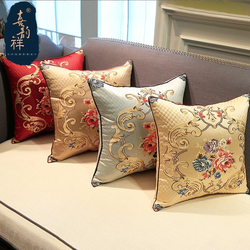 Европейский чехол для подушки с цветами декоративная наволочка