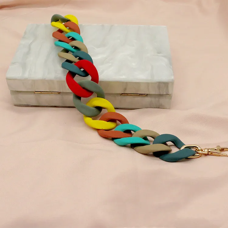 Detachable Replacement Shoulder Strap Bag DIY Acrylic Resin Handbag Chain Plastic for Women Accessories Obag handles | Багаж и сумки