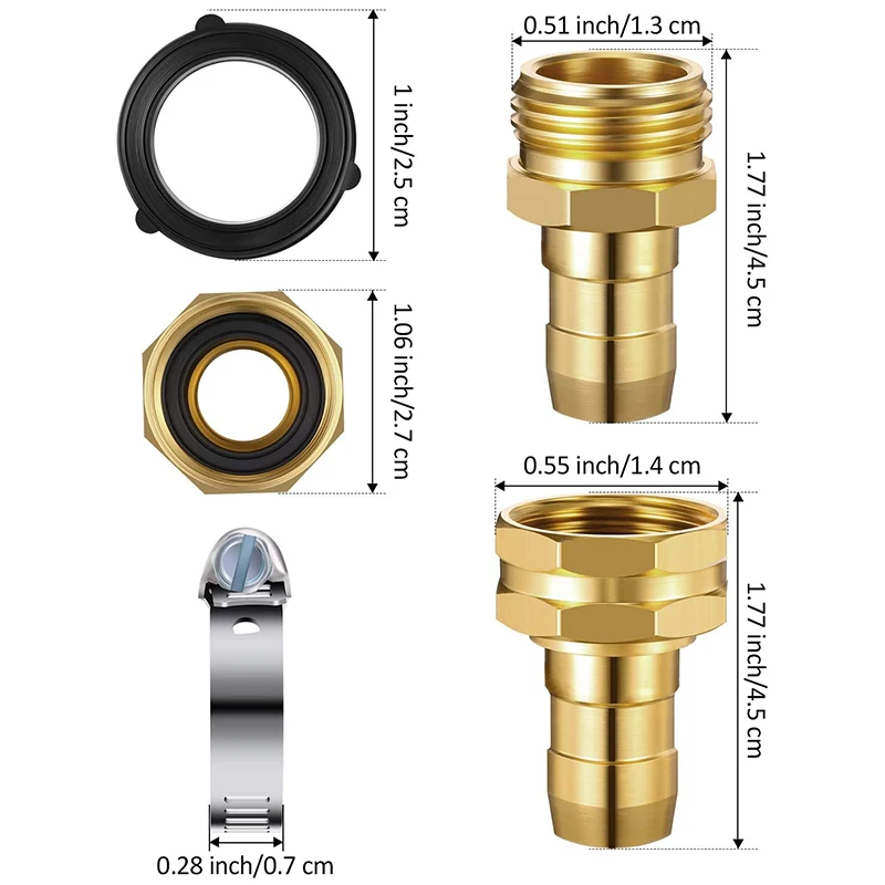 4 шт. 3/4 дюймовый для садового шланга Mender конец Ремкомплект ремонт разъем мужского
