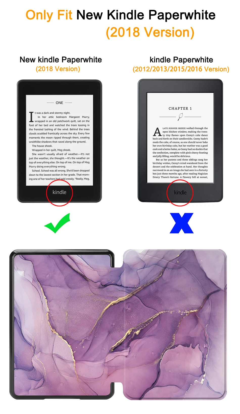 MTT планшет с мраморной текстурой для Amazon Kindle Paperwhite 4 10-го поколения из искусственной кожи Магнитный Флип-стенд смарт-чехол