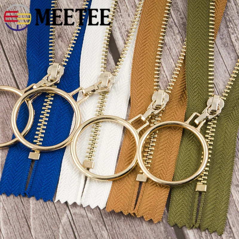 2шт Meetee Авто замок 3# Металлические молнии 20 см закрытые молнии для шитье сумок юбка DIY аксессуары для одежды ZA152