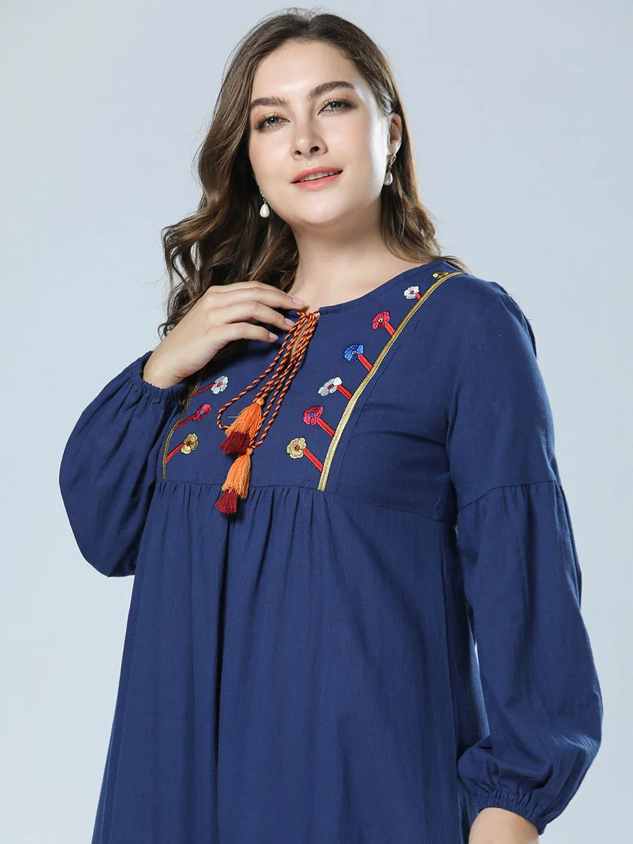 Арабское цветочное печатное kebaya мусульманское женское с буфами-длинными