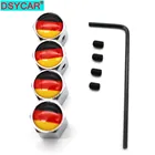 DSYCAR 5 шт.компл., автомобильный стиль, цинковый сплав, Противоугонный, немецкий флаг, автомобильный клапан, колпачок, s, колеса, шины, стволовые шины, воздушный колпачок, герметичный чехол