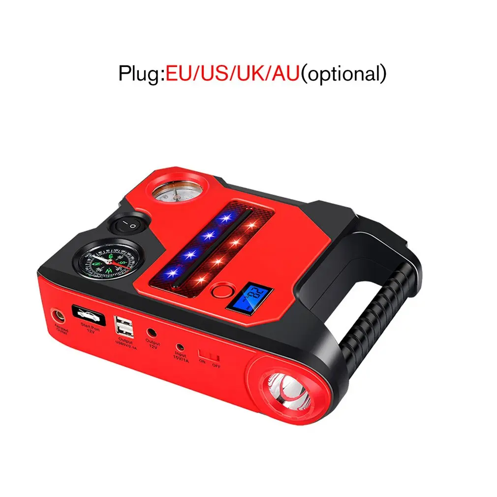 Портативное автомобильное пусковое устройство 22000 ма · ч для накачки шин бустер