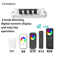 2 4g wireless smart led controller 12v 24v 3ch cct rgb rgbw strip light dimmable control wireless 3 zone rf remote control v3 k