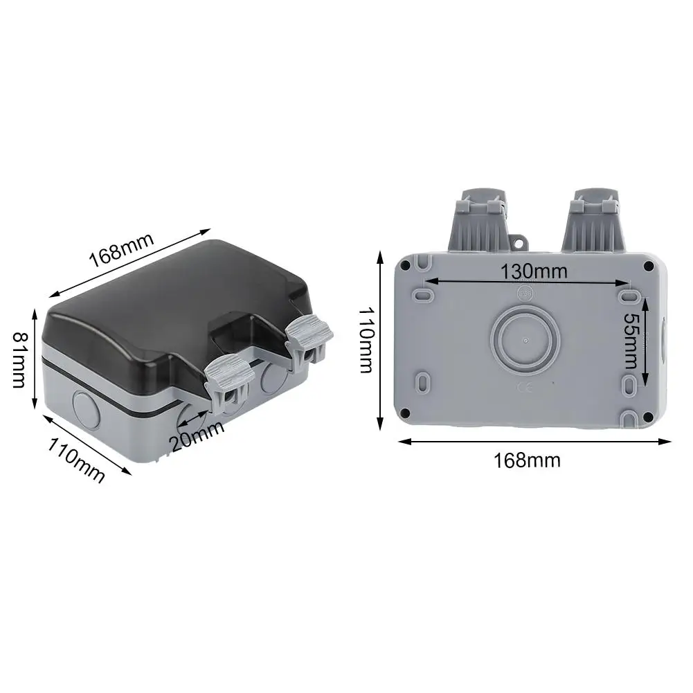 Наружная розетка IP66 Однорядная двухрядная Погодостойкая