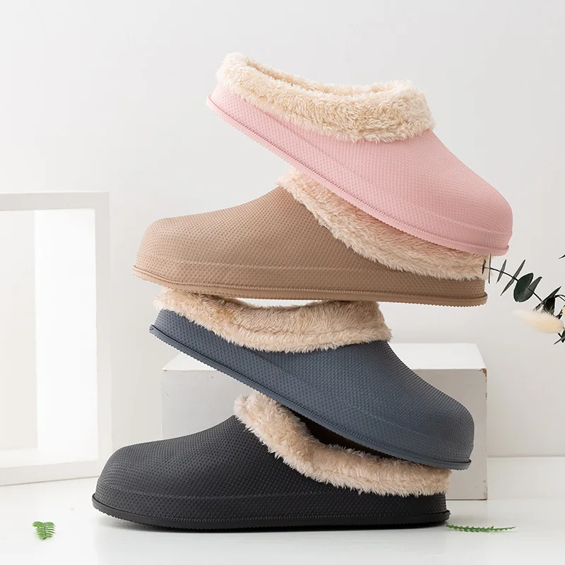 Водонепроницаемые домашние тапочки из ЭВА теплые зимние 47 2021 | Обувь