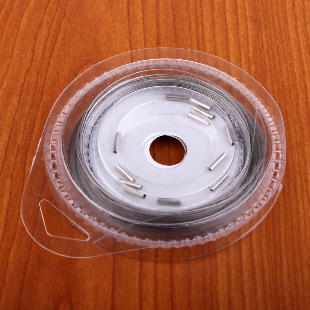 

Silver Fishing Line Wire Leader Vinyl Coated Stainless Steel Trace Lures Leader Wire Accessories 10 Meter