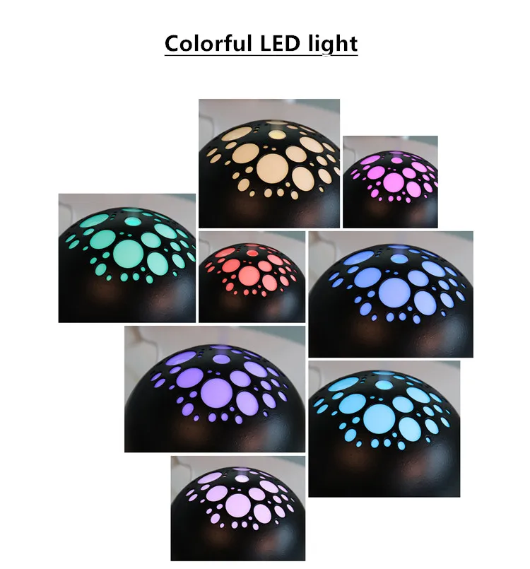 

GX.Diffuser 300ml Wood Ultrasonic Air Humidifier Aroma Essential Oil Diffuser 7 Color Change LED Night Light for Office Home