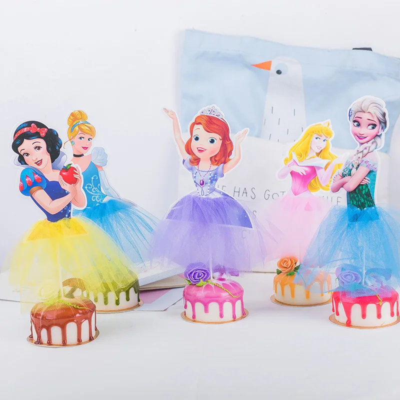 1 шт./лот Disney Frozen Elsa Princess украшение для дня рождения детский Топпер торта девочек
