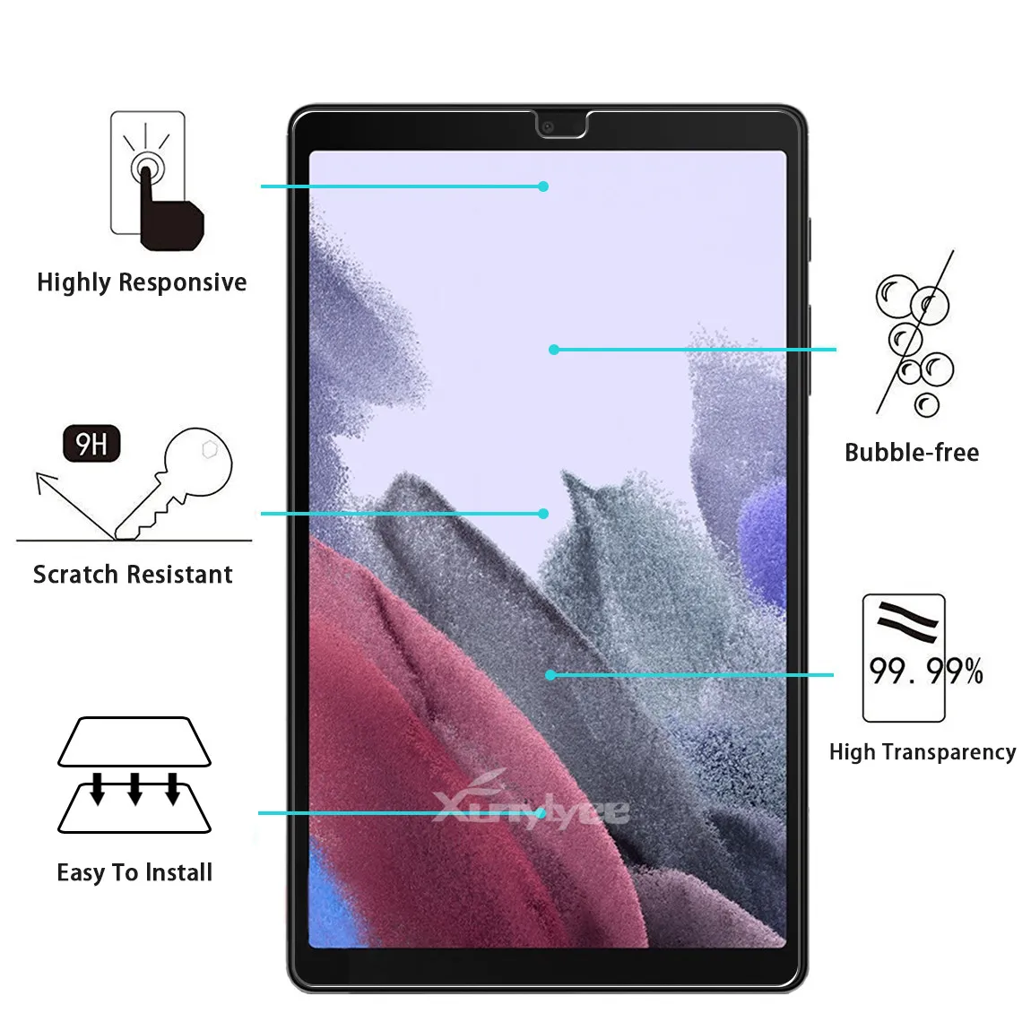 for samsung galaxy tab a7 lite screen protector 8 7 2021 sm t220 sm t225 tablet protective film anti scratch tempered glass free global shipping