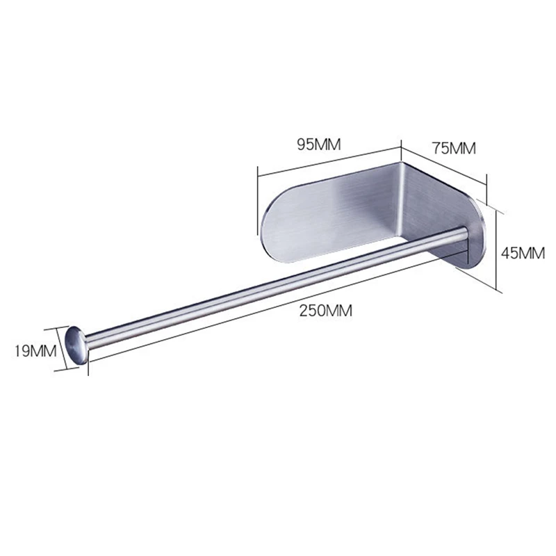 

Hot Sale High Quality Stainless Steel Vertical Diversified Paper Towel Holder Wall Mount Paper Holder Storage Rack New