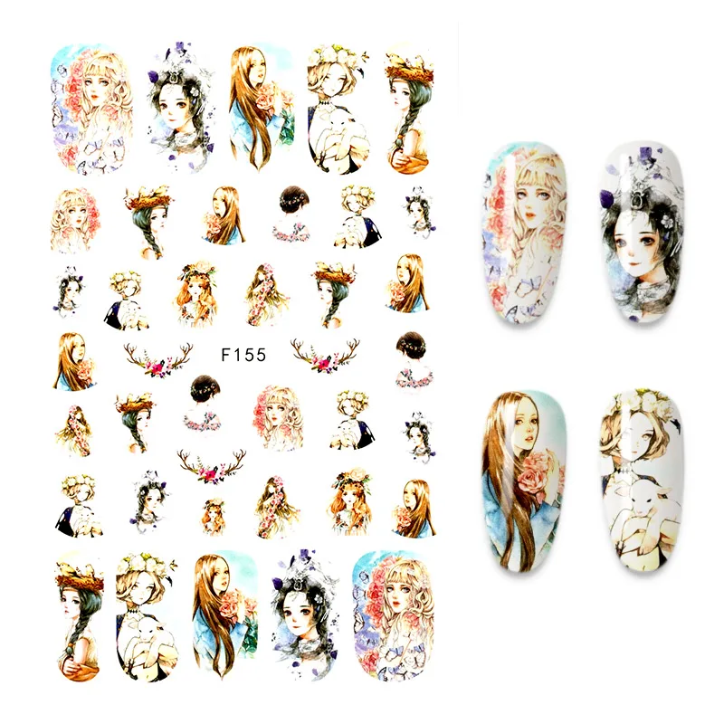 

Nail Sticker DIY Retro Personality Pattern Flower Bunny Nail Decoration Sticker Marilyn Monroe Nail Sticker