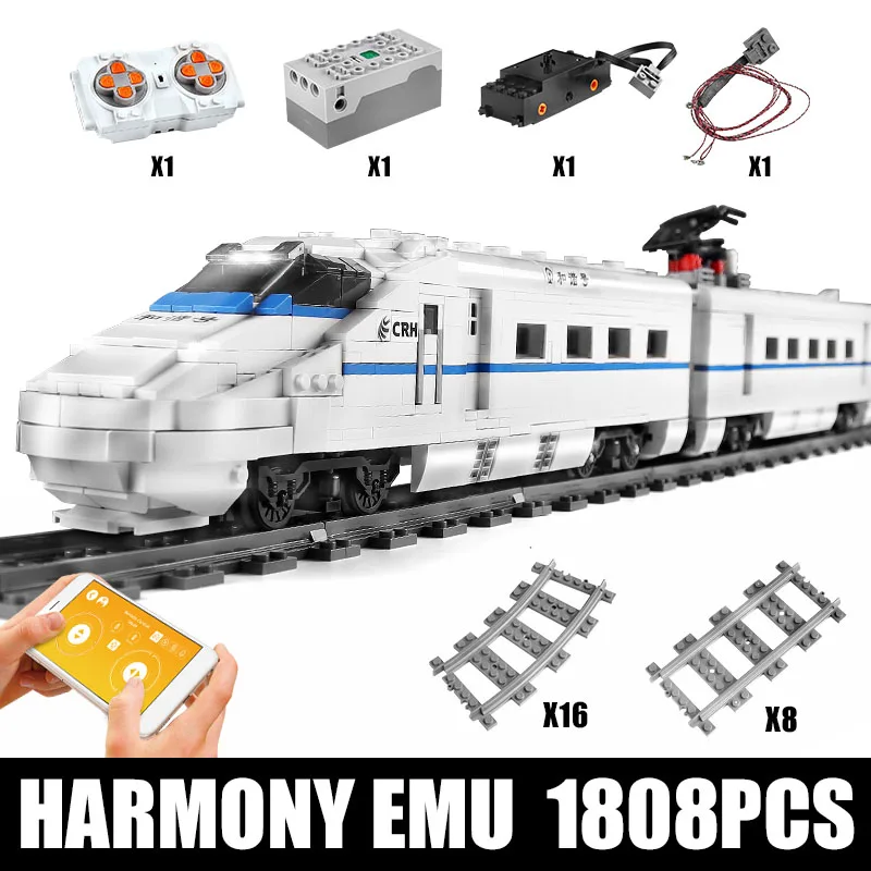 

MOULD KING MOC City series The QJ Steam Locomotives Remote control train Building Blocks bricks Kids DIY Toys Christmas Gifts