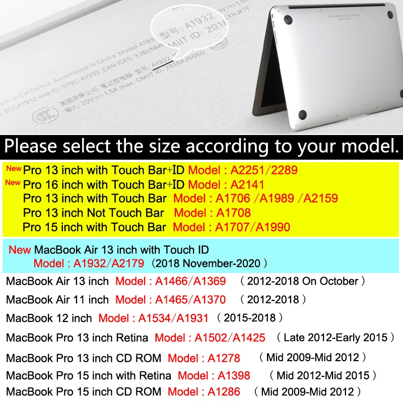 Новый чехол для ноутбука APPle MacBook Air Pro Retina 11 12 13 15 16 4 3 дюйма с чехлом клавиатуры|laptop