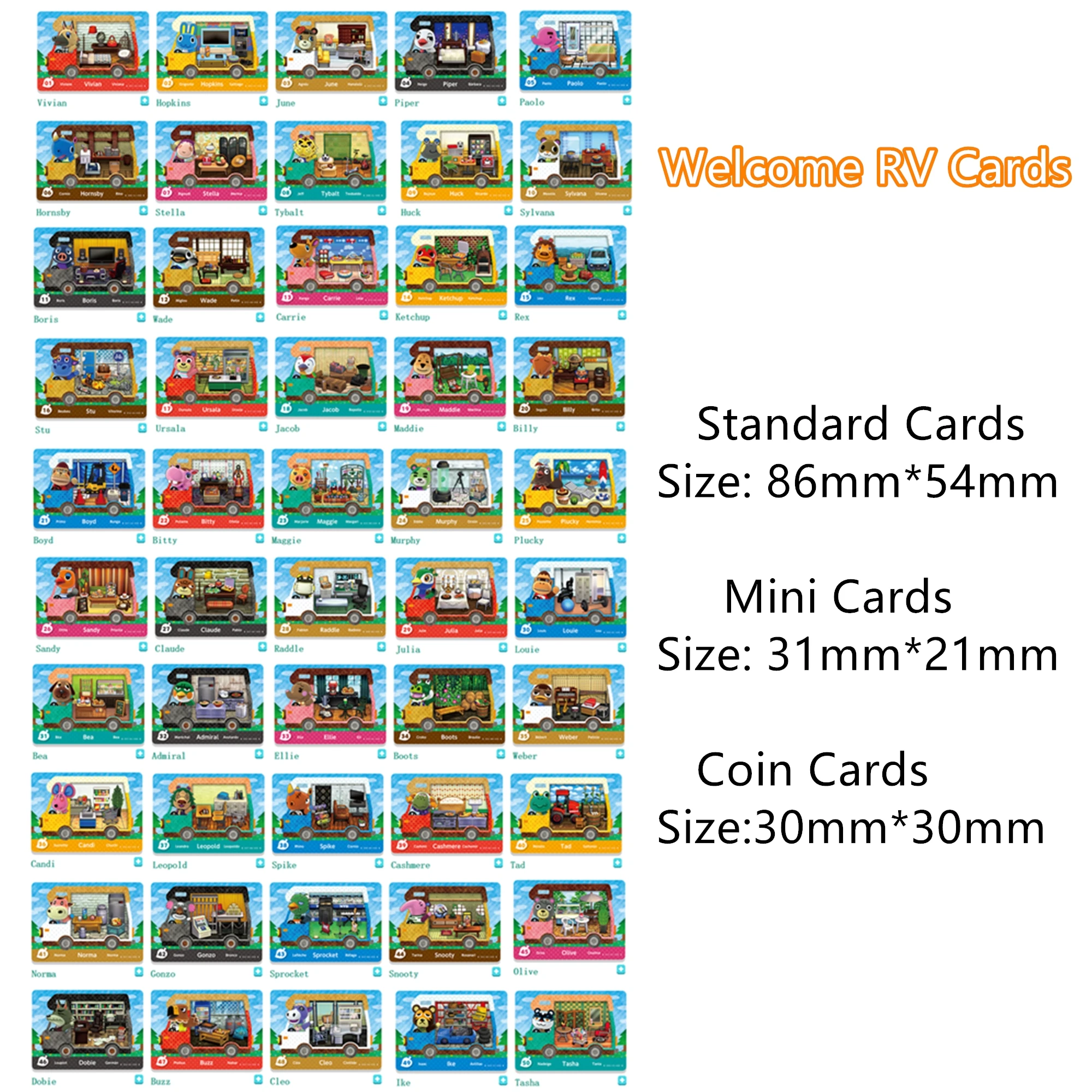 

Welcome Card NS Switch WiiU Ntag215 Tags 450pcs Series 1 2 3 4 Animal Crossing Mini Villagers Card NFC Game Card