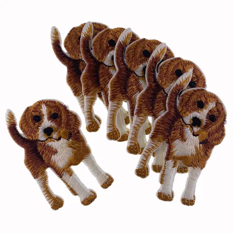 Набор из 5 штук вышитых собачьих нашивок LANSSEN