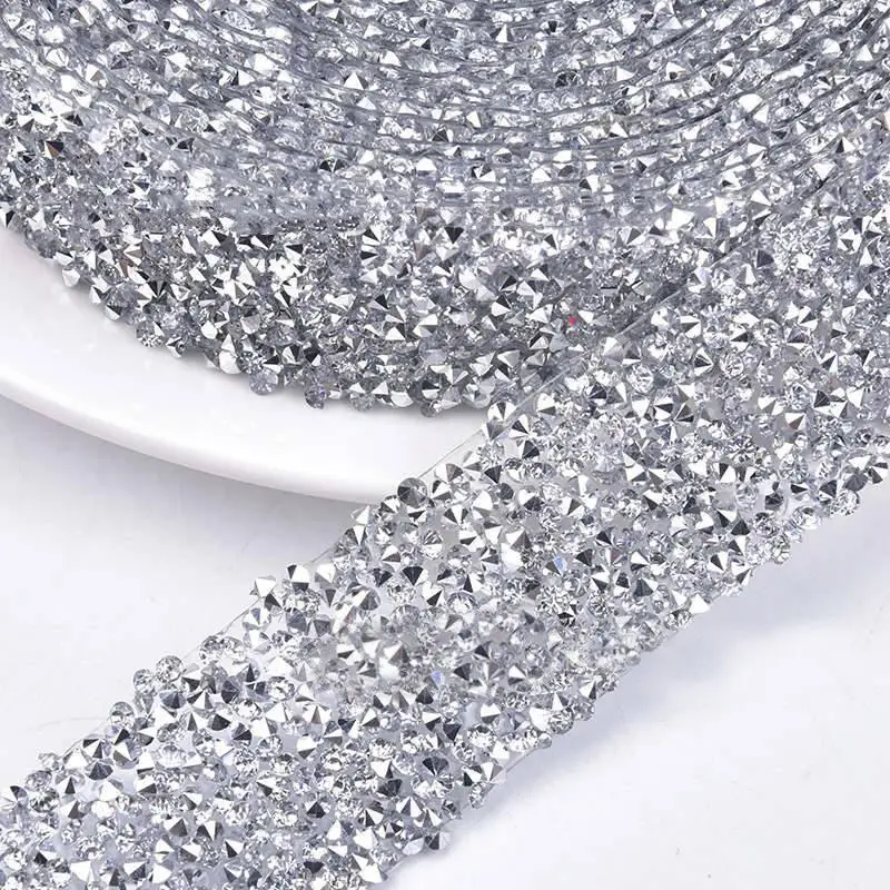 Облицовочная Плоская Лента из бисера с кристаллами наклейки со стразами