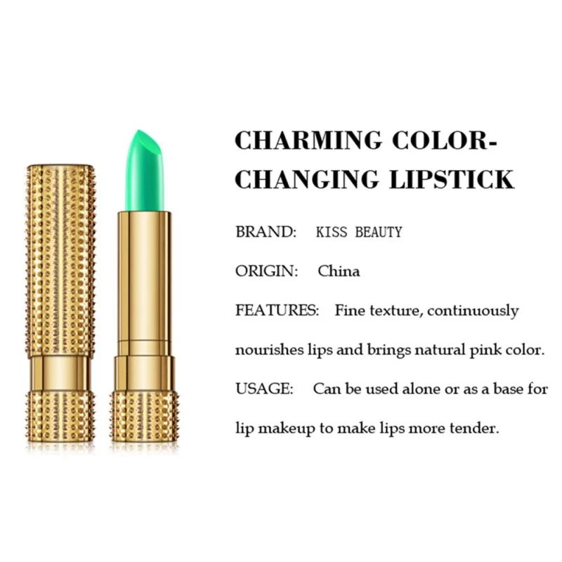 Kissbeauty бальзам для губ, меняющий цвет, увлажняющий, гладкий, для губ, водостойкий, меняющий температуру, помада, меняющая цвет, косметика