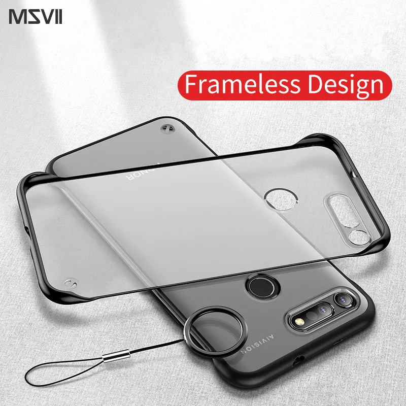 Msvii Phone Case For Huawei Honor View 20 Matte Back Cover V20 Transparent Screen Protector | Мобильные телефоны и