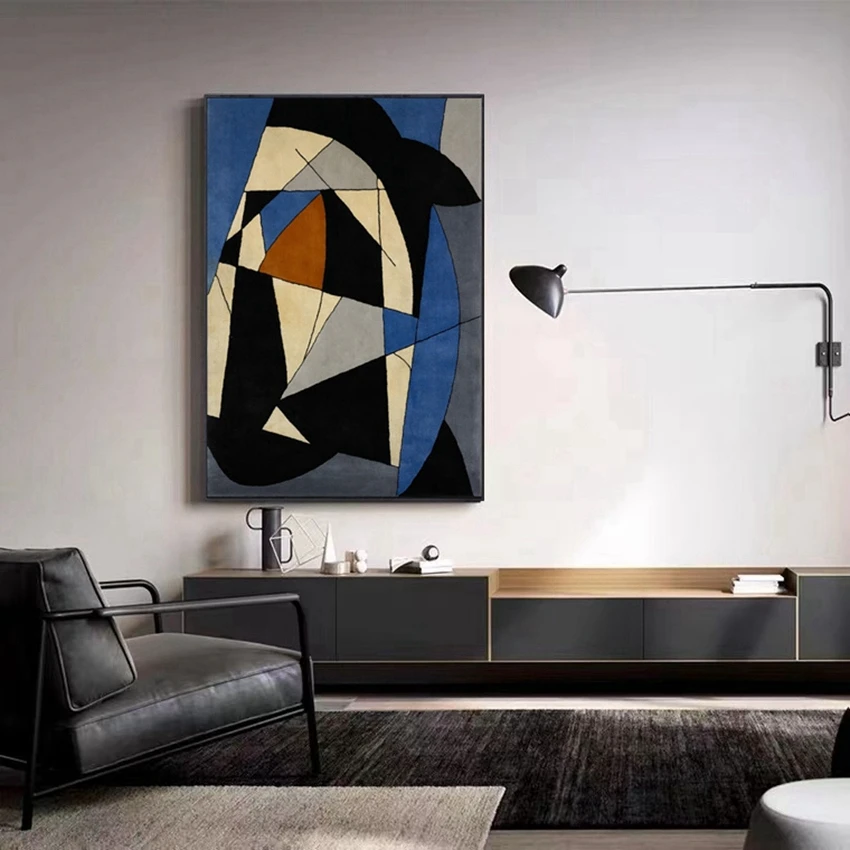 

Pure Handmade Geometry New Arrival Abstract Canvas Colors Oil Painting Unframed Home Decor Wall Canvas Art Pieces Cheap Sell